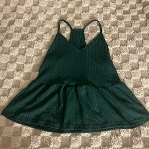 SHEIN Forest Green Peplum Top